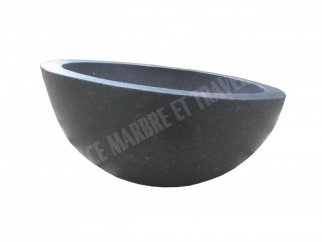 Photo Basalte Noir Vasque Modéle Bol Coupé image 3/5