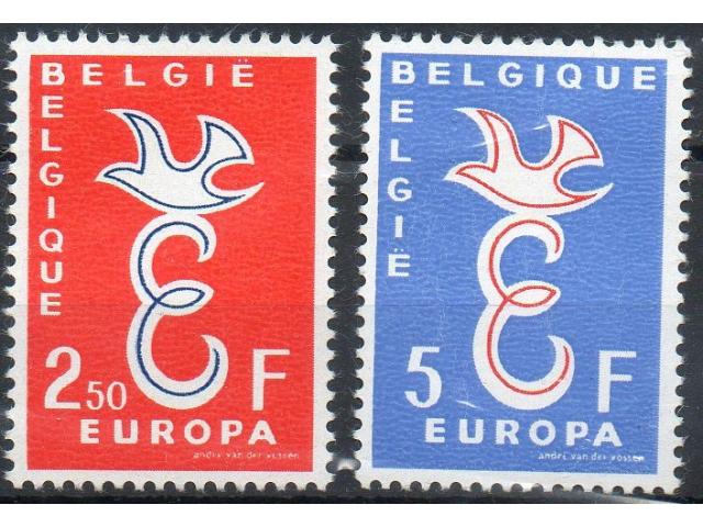 Photo Belgique timbres Europa 1956-1961 image 3/6