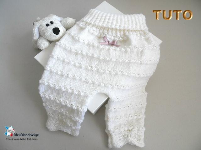 Photo Bloomer, tuto tricot bébé, explications, culotte bb, layette image 3/3