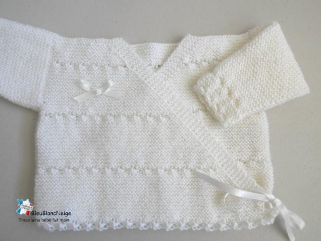 Photo Brassières croisées modèle layette tricot bébé image 3/6