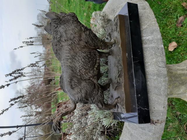 Photo BRONZE ANIMALIER SIGNE SUR SOCLE MARBRE(sanglier) image 3/6