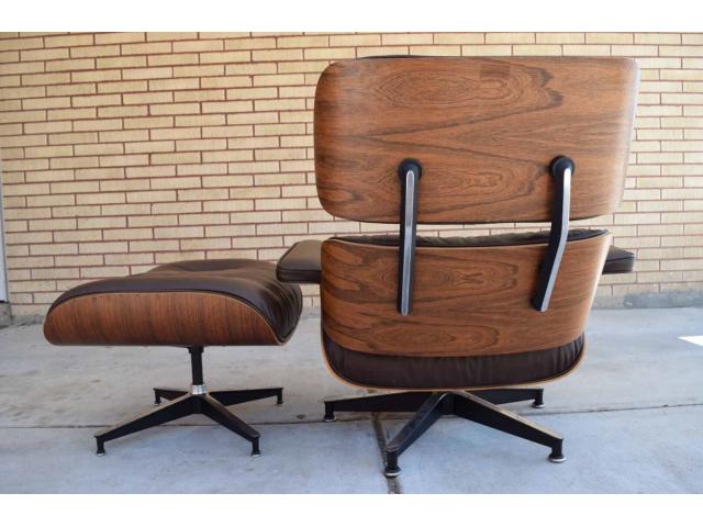 Photo Brown Eames Lounge And Ottoman 670/671 Authentique Herman Miller image 3/3