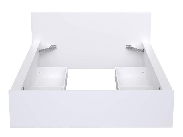Photo Cadre de lit 140x190 cm + 4 tiroirs blanc lit enfant moderne lit enfant en bois lit ados lit ados te image 3/4