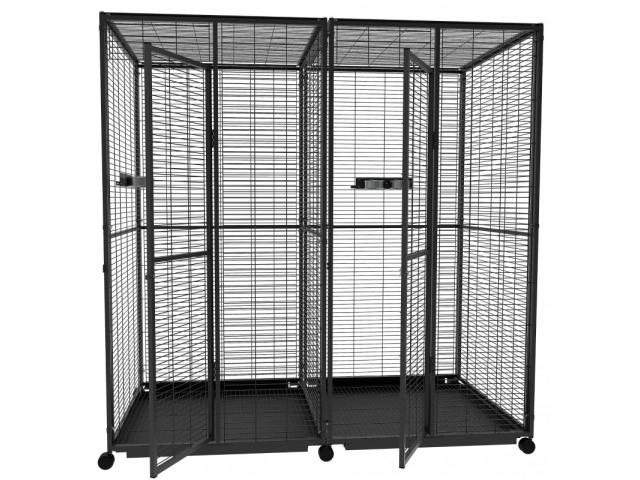 Photo Cage perroquet double 2x1x2 m cage perroquet arkansas Volière 2x1x2 m pour perroquet cage ara image 3/5