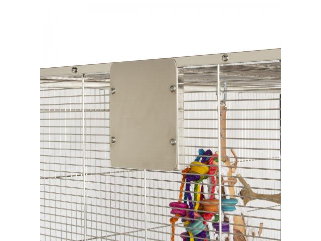 Photo Cage perroquet double INOX voliere double pêrroquet INOXYDABLE cage ara cage cacatoes cage gris du g image 3/4