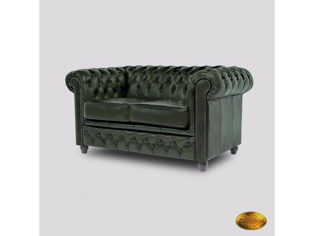 Photo Canapé Chesterfield Brighton FT 2 places Antique Vert image 3/6