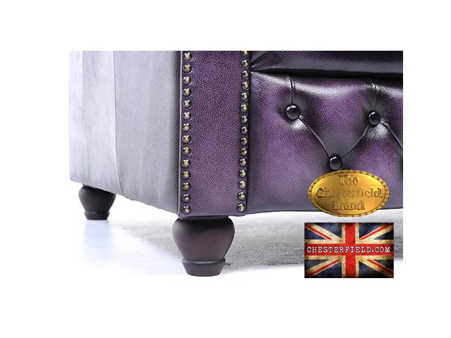 Photo Canapé Original Chesterfield Antique Violet 5place image 3/6