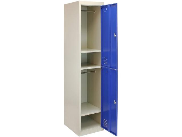 Photo Casier vestiaire bleu armoire en acier x6 vestiaire métallique casier rangement vetement casier pers image 3/3