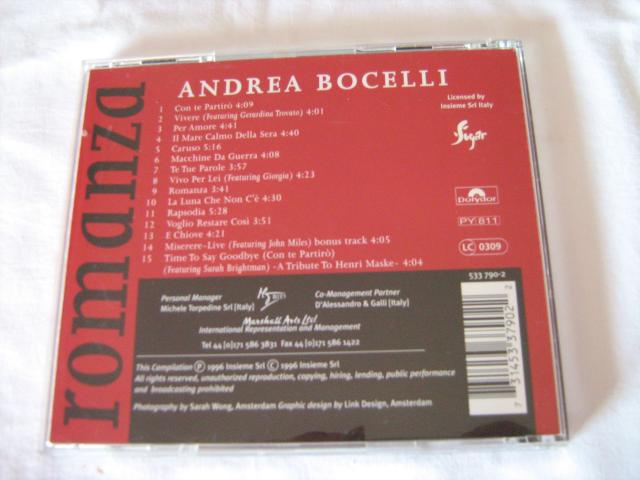 Photo CD Andréa Bocelli - Romanza image 3/3