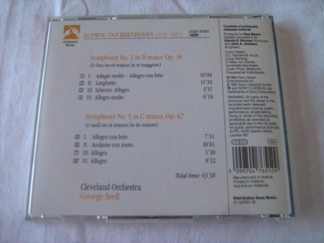 Photo CD Essential Classics - Beethoven - Symphonies n° 2 et n° 5 image 3/3