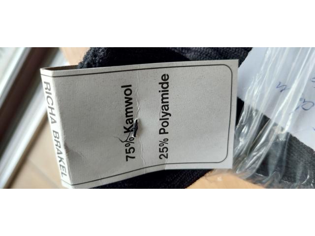 Photo Chaussettes fines noires 75 % laine + 25% polyamide image 3/3