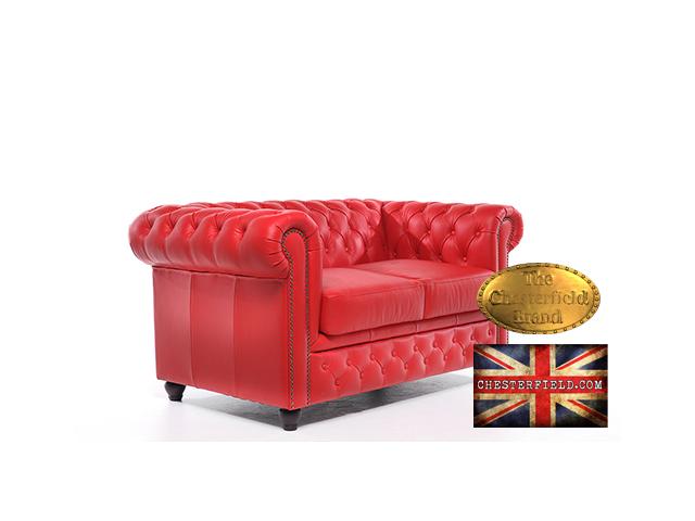 Photo Chesterfield canapé 2 places Rouge image 3/6