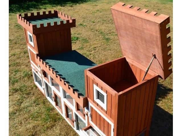 Photo Clapier Château Clapier Forteresse clapier lapin abri lapin cage rongeur poulailler chateau enclos r image 3/4