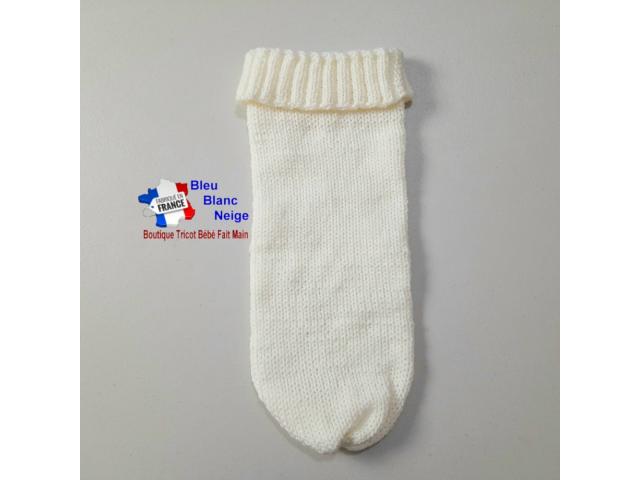 Photo Cocon chaussette tricot bébé tricoté main image 3/4