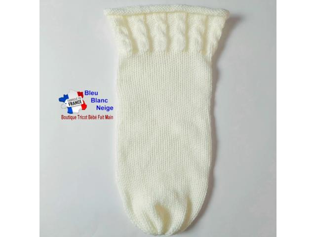 Photo Cocon de naissance pas cher écru à torsades image 3/5