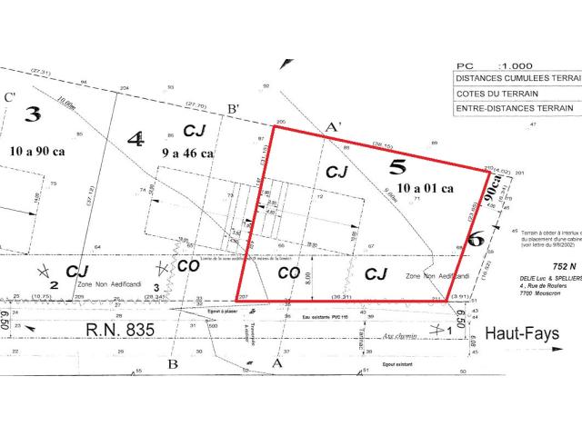 Photo Daverdisse : terrain à batir, 10a 01ca, pour maison 4 façades. image 3/4