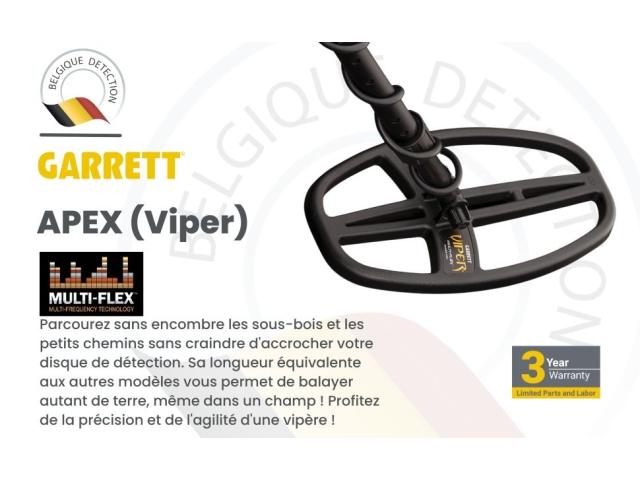 Photo Détecteurs de métaux Garrett Apex (Disque Viper) + Casque sans fil MS-3 image 3/4