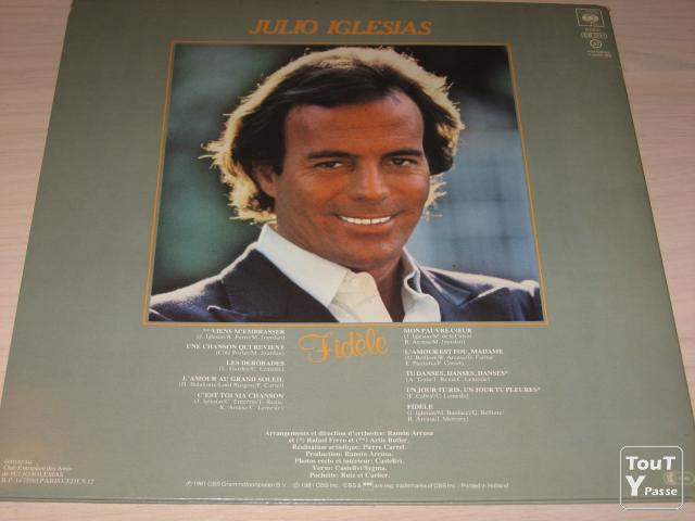 Photo Disque vinyl 33 tours julio iglesias fidele image 3/3