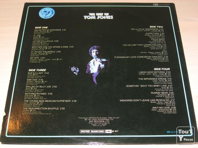 Photo Double disque vinyl 33 tours tom jones the best of image 3/3