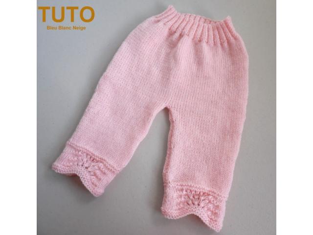 Photo Explication TUTO pantalon layette bébé tricot laine image 3/5