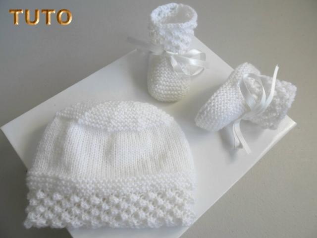 Photo Explications, tuto ensemble BLANC astra, tricot laine bébé image 3/3