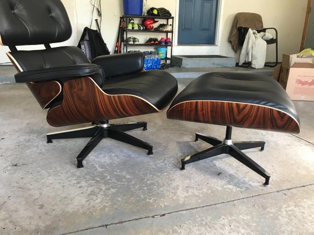 Photo Fauteuil lounge et pouf Herman Miller Charles Eames Santos image 3/4