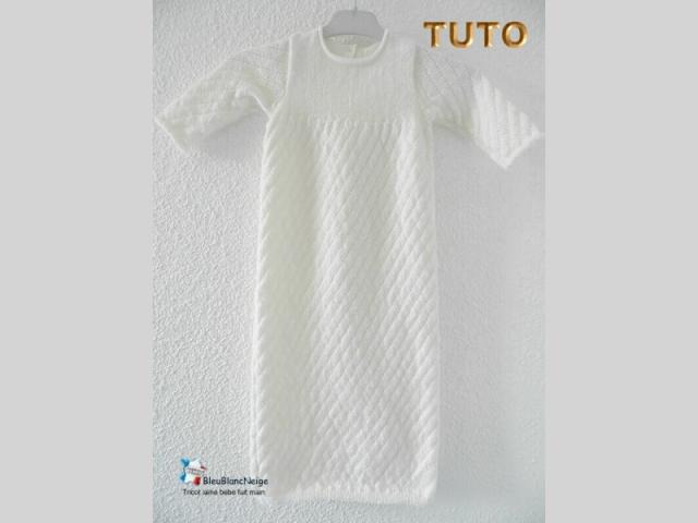 Photo Fiche Tricot bébé,TUTO, robe de baptême image 3/5
