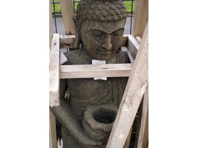 Photo Fontaine en pierre Dewi Sri et Bouddha - H: 150 cm image 3/5