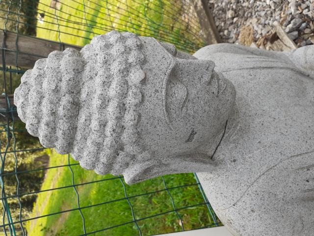 Photo GRAND BOUDDHA A LA MEDITATION EN PIERRE BLEUE image 3/6