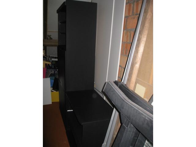 Photo grande armoire noir +petite avec plateau coulisant image 3/3