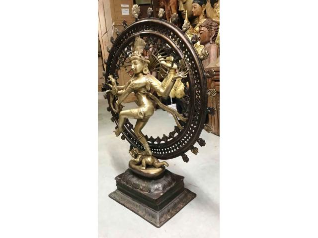 Photo Grande roue de Shiva NATARAJA en bronze - H: 71 cm image 3/4