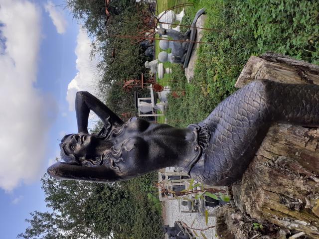 Photo GRANDE SIRENE EN FONTE PATINEE BRONZE image 3/6