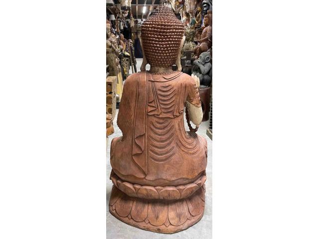 Photo Grande statue de Bouddha assis 2 couleurs - H: 105 cm image 3/4