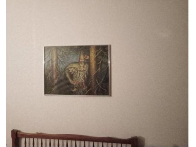 Photo Guerriers dans la foret... Grand tableau, huile sur toile 91.5 × 122 cm image 3/4