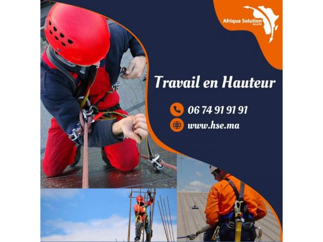 Photo HSE formation travaux en hauteur /port harnais Maroc image 3/4