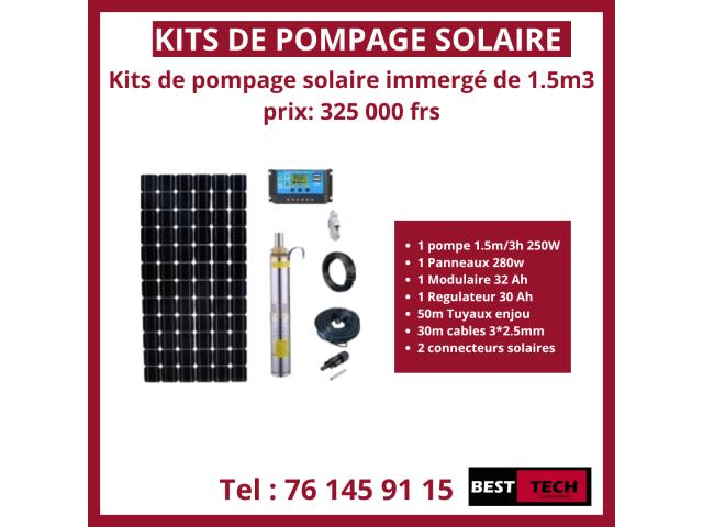 Photo KIT DE POMPAGES SOLAIRE  1,5M3  ET 3,5M3 A VENDRE INSTALLATION SI POSSIBLE image 3/3