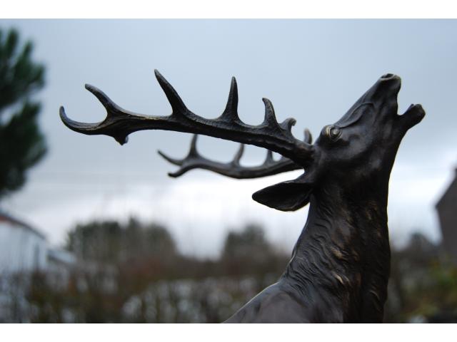 Photo LE BRAME DU CERF (bronze signé sur socle marbre) image 3/6