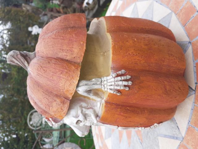 Photo Magnifique citrouille d'Halloween en poly résine image 3/6