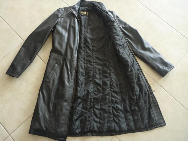 Photo manteau cuir agneau noir avec fermeture éclair taille :38 image 3/6