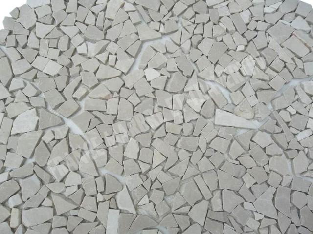 Photo Marbre Marfil Beige Mosaïque Galet 27x27 cm image 3/5