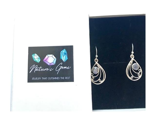 Photo NaturesGems Sapphire Earrings 100% Sterling Silver image 3/3
