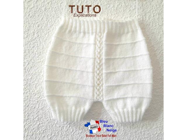 Photo Patron gilet bloomer tuto à tricoter en pdf layette bb image 3/5