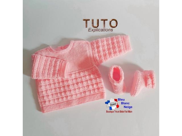 Photo Patron tricot bb FACILE modèle layette bébé image 3/6