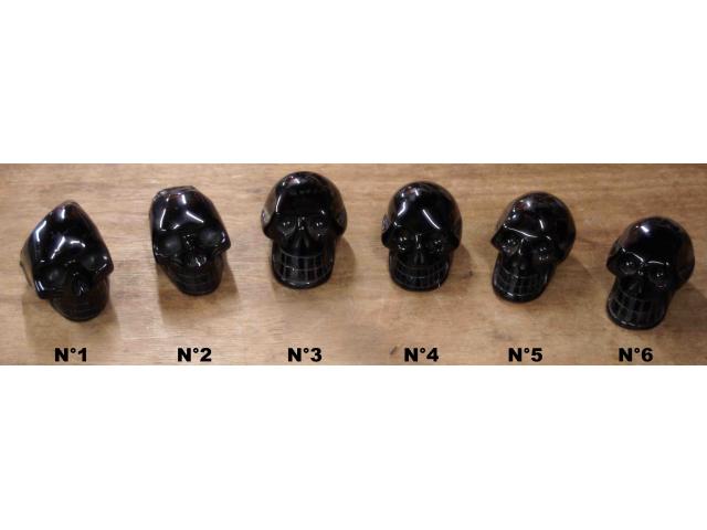Photo petit crâne en obsidienne - H: 5,5 à 6 cm image 3/3