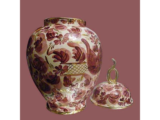 Photo Porcelaine-Faïence vase couvert,potiche Hubert Bequet Quaregnon image 3/6