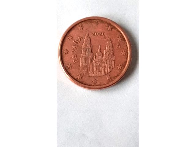 Photo Rare pièce de 1 centime d'euro Espagne 2020 Défauts et Très fauté Surplus de métal image 3/4