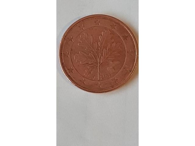 Photo Rare pièce de 5  centimes feuille de laurier 2002 fauté lettre J image 3/4