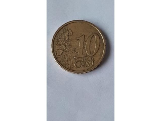 Photo Rare pièce vintage de 10 centimes d'euros Italie 2002 image 3/5