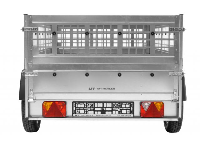 Photo REMORQUE BASCULANTE 200X125 AVEC RIDELLES GRILLAGÉES ET ROUE JOCKEY - GARDEN TRAILER 201 KIPP image 3/6