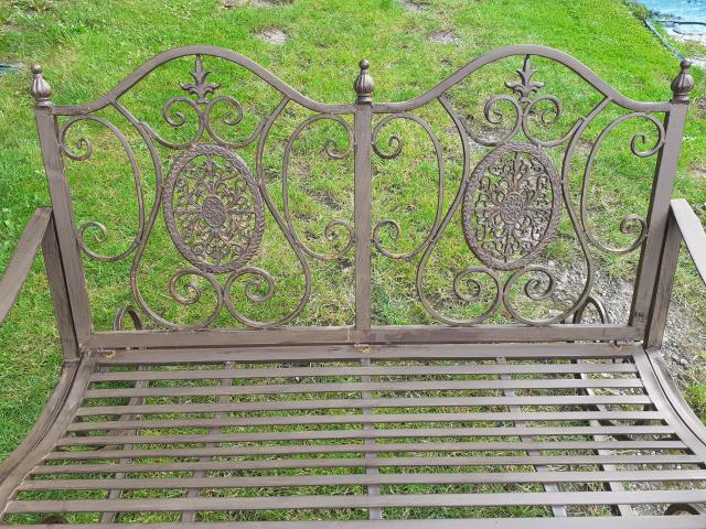 Photo ROCKING CHAIR , BANC DE JARDIN EN FER FORGE PATINE image 3/6